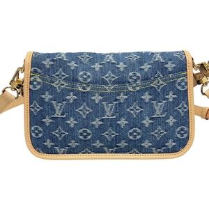 Louis Vuitton denim blue Monogram bag shoulder Diane